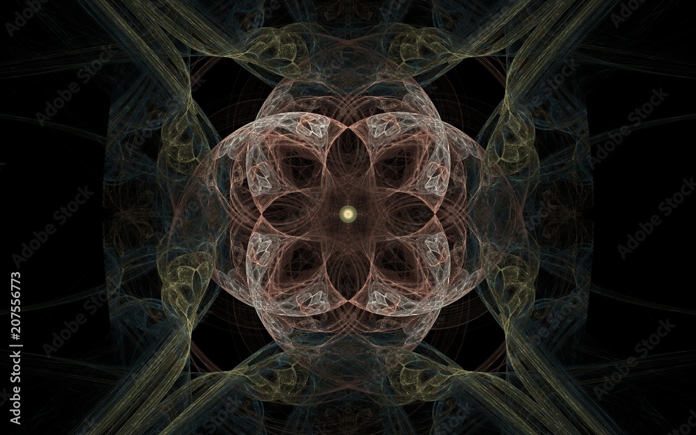 Fototapete digital generated image in the form of abstract geometric shapes of various shades and colors for us
