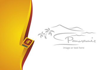 Sri Lanka abstract flag brochure cover poster background vector