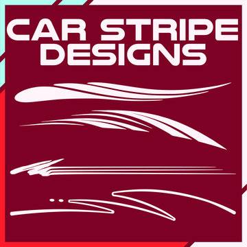 Tribal and cool Car stripe design set. Adhesive vinyl sticker designs