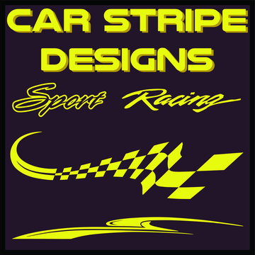 Tribal And Cool Car Stripe Design Set. Adhesive Vinyl Sticker Designs