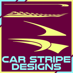 Tribal and cool Car stripe design set. Adhesive vinyl sticker designs