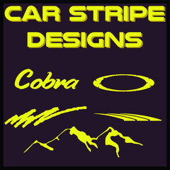 Tribal and cool Car stripe design set. Adhesive vinyl sticker designs