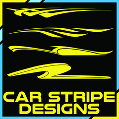 Tribal and cool Car stripe design set. Adhesive vinyl sticker designs