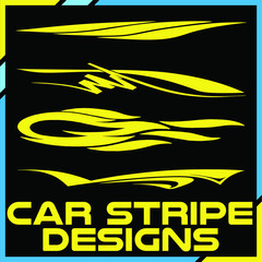 Tribal and cool Car stripe design set. Adhesive vinyl sticker designs