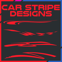 Tribal and cool Car stripe design set. Adhesive vinyl sticker designs