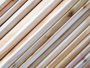 Wooden planks texture. Lie to each other, side view.