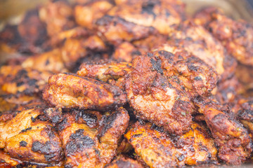 Spicy Grilled Jerk Chicken on the barbecue