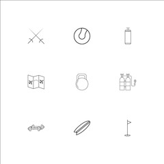 Sport And Recreation outline vector icons set © Birgul