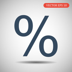 Percent icon. Vector illustration.Eps 10.