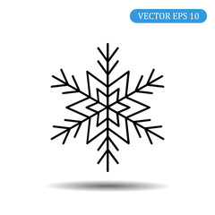 snowflake icon black color.Vector illustration.eps 10