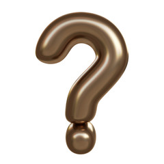 Naklejka premium Question mark isolated on white background