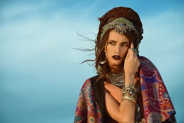 Afwasbaar Fotobehang Gypsy kleding in boho-stijl