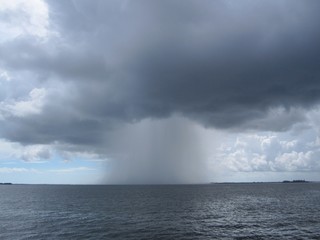 rain storm coming in off of the Gulf of Mexico