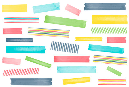 Aesthetic Washi Tape White Transparent, 10 Sticker Pack Cute Aesthetic  Pastel Colour Washi Tape, Washi Tape, Washi Tape Set, Washi Tape Cute PNG  Image For Free Download
