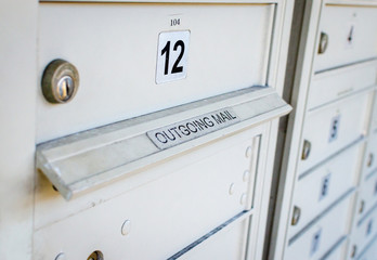 Outgoing mail box locker