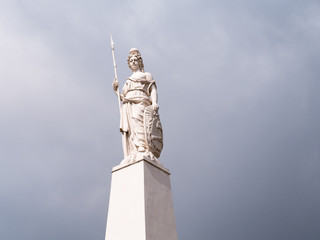 Statue of liberty on May Pyramid on Plaza de Mayo, Buenos Aires, Argentina