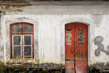 facade of abandoned building