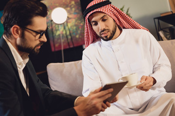 Arabic man at psychotherapist reception