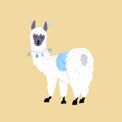 Vector illustration of  llama