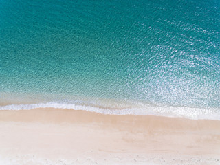 Aerial view of beautiful sandy beach