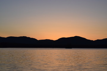 Fototapeta na wymiar Orange Maine Sunset