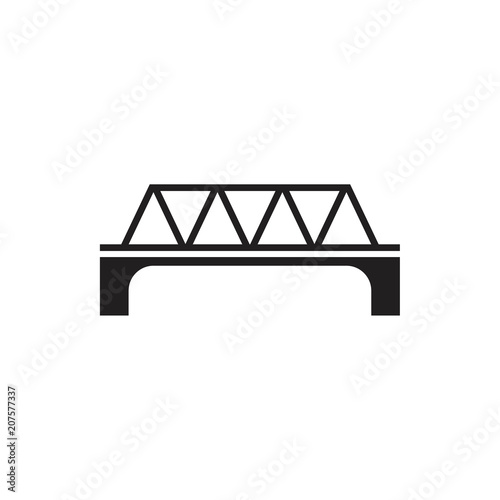 "Bridge Icon black and white " Stock image and royalty-free vector