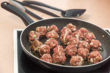 Cooking Meatballs at home