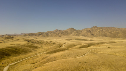 Landscape, land, mountains, drone, aerial, field, desert, mojave desert, tehachapi, arvin, caliente, california