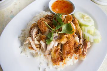 rice with chicken fried
