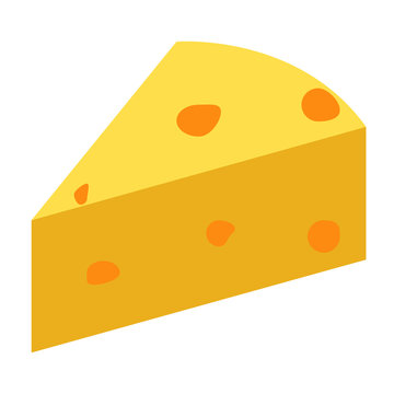 cheese icon on white background. flat yellow milk food symbol. cheese sign for web site design, mobile app, logo.
