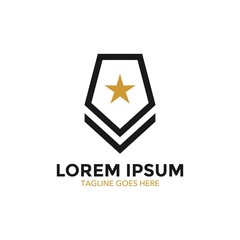 unique military logo vector illustration design. icon