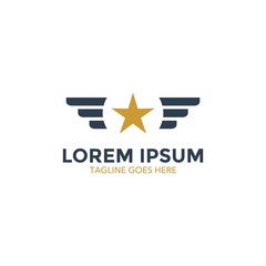 unique military logo vector illustration design. icon