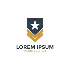 unique military logo vector illustration design. icon