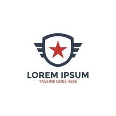 unique military logo vector illustration design. icon