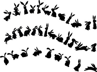 rabbit border design background