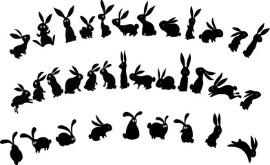 rabbit border design background
