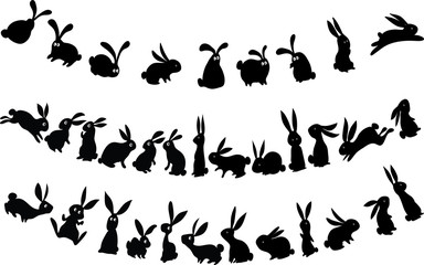 rabbit border design background