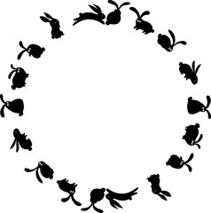 rabbit border design background