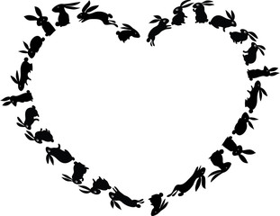 rabbit border design background