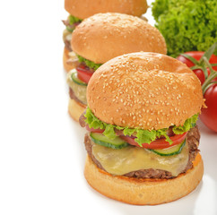 Homemade fresh cheeseburger
