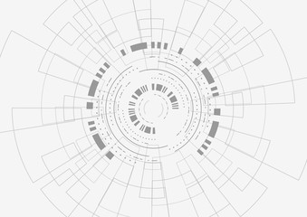 Abstract geometric background with square. dot and line connection. Vector Illustration