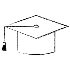 graduation hat isolated icon vector illustration design