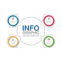 Vector infographic template for diagram, graph, presentation, chart, business concept with 4 options.