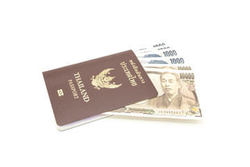 passport with japan money