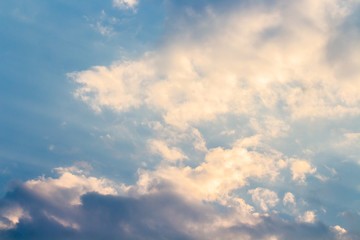 colorful dramatic sky with cloud at sunset.
