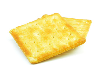 Fresh crackers biscuit isolated