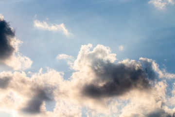 colorful dramatic sky with cloud at sunset.