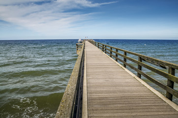 Long wooden pier 