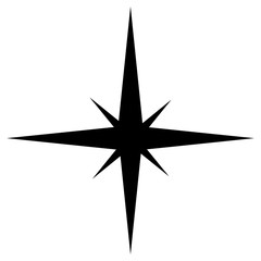sparkle icon on white background. flat style. sparkle symbol. black sparkle symbol. modern simple flat sparkle sign. time symbol for web site design, mobile app, logo.