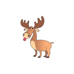 a deer cartoon expression mocking his friend